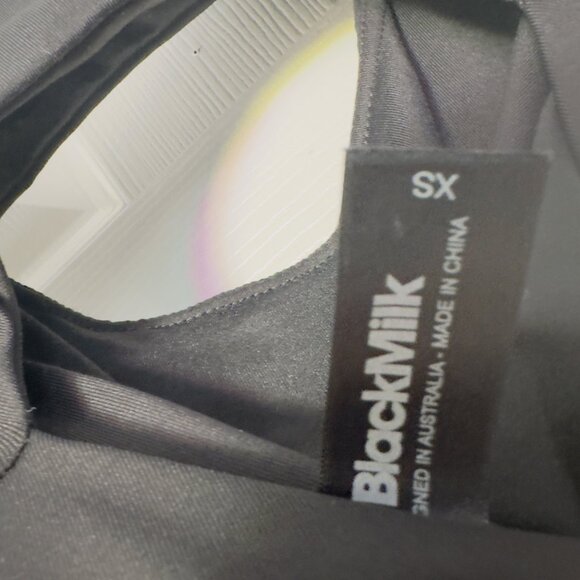 MATTE BLACK PEEPHOLE SKATER DRESS - Picture 5 of 5